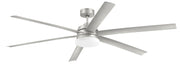 Chilz 72" 6-Blade Indoor/Outdoor Smart Ceiling Fan in Painted Nickel