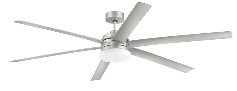 Chilz 72" 6-Blade Indoor/Outdoor Smart Ceiling Fan in Painted Nickel