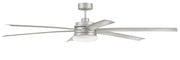 Chilz 72" 6-Blade Indoor/Outdoor Smart Ceiling Fan in Painted Nickel