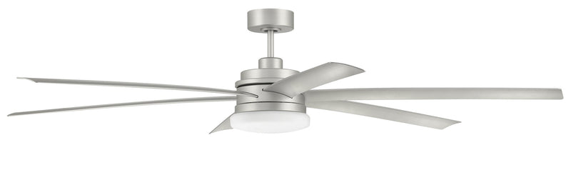 Chilz 72" 6-Blade Indoor/Outdoor Smart Ceiling Fan in Painted Nickel