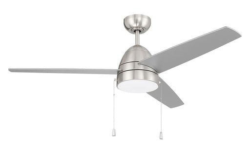 Cozy 52" 3-Blade Ceiling Fan w/ Pull Chain in Brushed Polished Nickel
