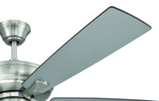 Eos 52" 5-Blade Clear 4 Light Ceiling Fan in Brushed Polished Nickel