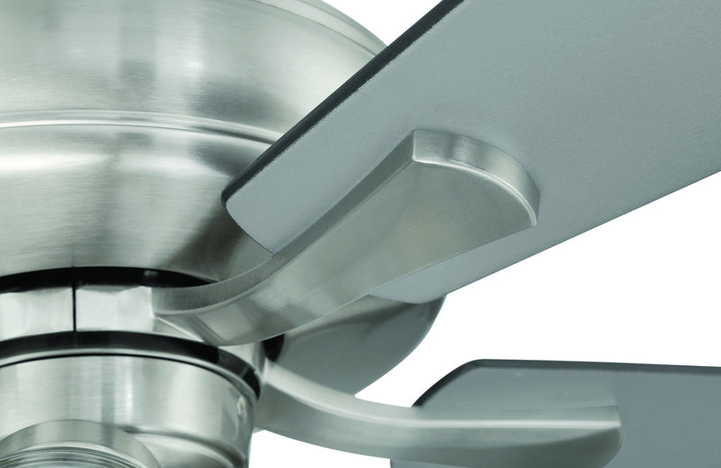Eos 52" 5-Blade Clear 4 Light Ceiling Fan in Brushed Polished Nickel