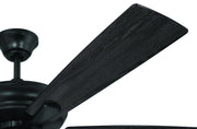 Eos 52" 5-Blade Clear 4 Light Ceiling Fan in Flat Black