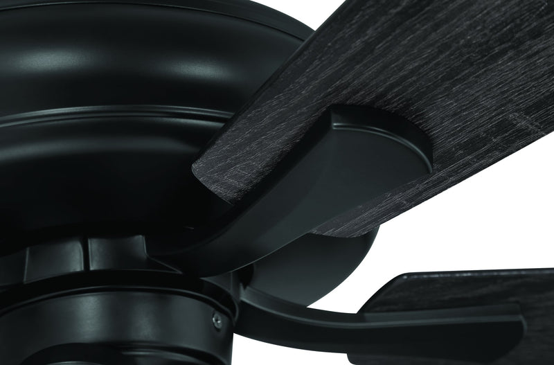Eos 52" 5-Blade Clear 4 Light Ceiling Fan in Flat Black