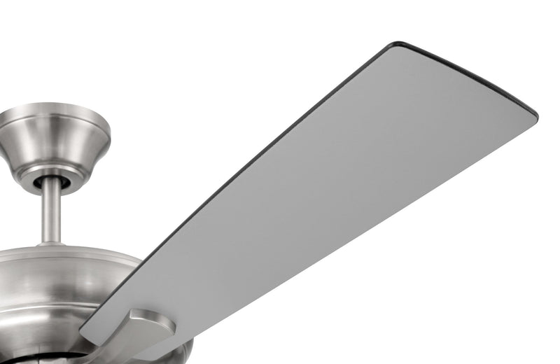 Eos 52" 5-Blade Frost 4 Light Ceiling Fan in Brushed Polished Nickel