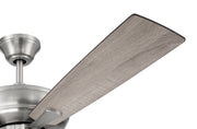 Eos 52" 5-Blade Frost 4 Light Ceiling Fan in Brushed Polished Nickel