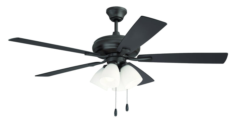 Eos 52" 5-Blade Frost 4 Light Ceiling Fan in Classic Bronze