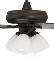 Eos 52" 5-Blade Frost 4 Light Ceiling Fan in Espresso