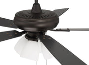 Eos 52" 5-Blade Frost 4 Light Ceiling Fan in Espresso