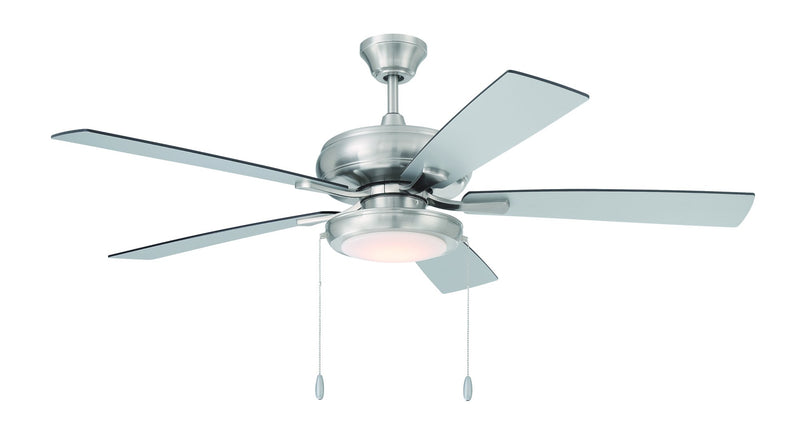 Eos 52" 5-Blade Ceiling Fan, LED Light Kit Included in Brushed Polished Nickel