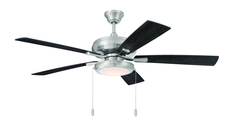 Eos 52" 5-Blade Ceiling Fan, LED Light Kit Included in Brushed Polished Nickel