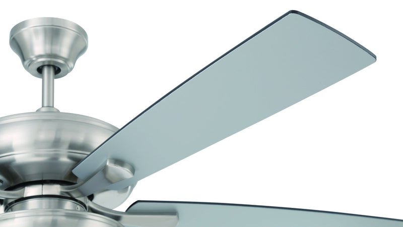 Eos 52" 5-Blade Ceiling Fan, LED Light Kit Included in Brushed Polished Nickel