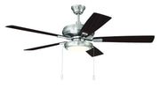 Eos 52" 5-Blade Ceiling Fan, LED Light Kit Included in Brushed Polished Nickel