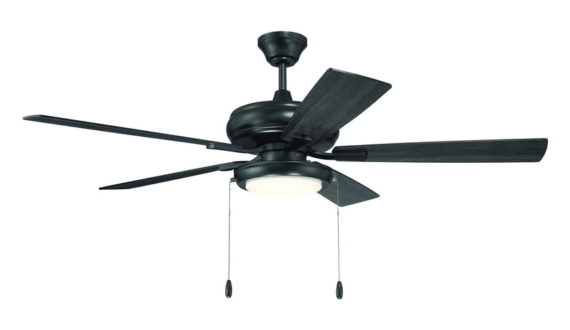 Eos 52" 5-Blade Ceiling Fan, LED Light Kit Included in Flat Black
