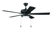 Eos 52" 5-Blade Ceiling Fan, LED Light Kit Included in Flat Black