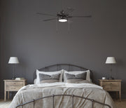 Eos 52" 5-Blade Ceiling Fan, LED Light Kit Included in Flat Black