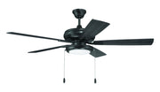 Eos 52" 5-Blade Ceiling Fan, LED Light Kit Included in Flat Black