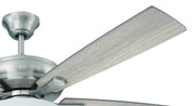 Eos 52" 5-Blade Frost 2 Light Bowl Ceiling Fan in Brushed Polished Nickel