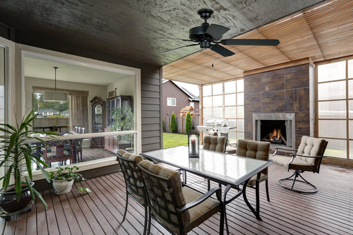 Enduro Plastic 52" 5-Blade Ceiling Fan in Matte Black