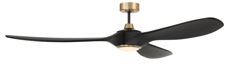 Envy 84" 3-Blade Ceiling Fan in Flat Black/Satin Brass