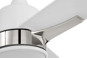 Fuller 52" 3-Blade Ceiling Fan in White/Polished Nickel
