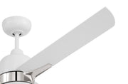 Fuller 52" 3-Blade Ceiling Fan in White/Polished Nickel