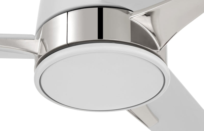 Fuller 52" 3-Blade Ceiling Fan in White/Polished Nickel