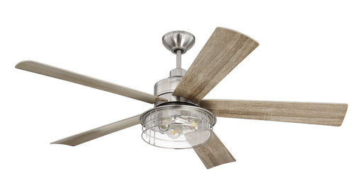 Garrick 56" 5-Blade Ceiling Fan in Brushed Polished Nickel