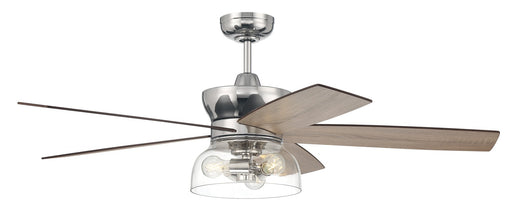 Gibson 52" 5-Blade Ceiling Fan in Polished Nickel