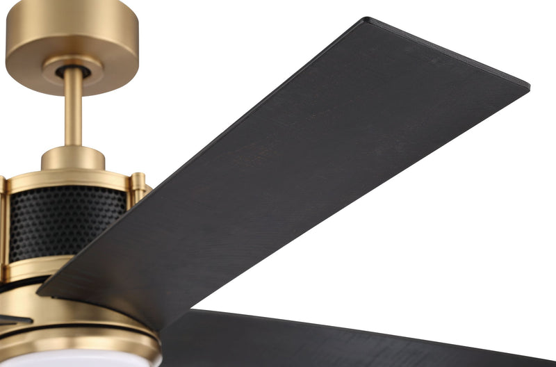 Gregory 56" 4-Blade Ceiling Fan in Satin Brass