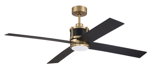 Gregory 56" 4-Blade Ceiling Fan in Satin Brass