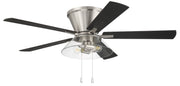 Insight 52" 5-Blade Ceiling Fan Brushed Nickel Finish in Brushed Polished Nickel