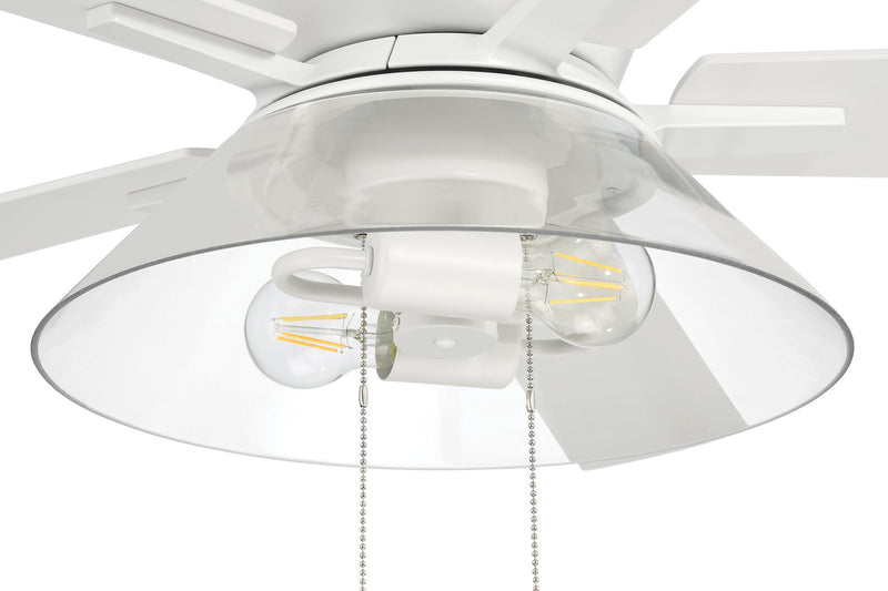 Insight 52" 5-Blade Ceiling Fan Brushed Nickel Finish in White