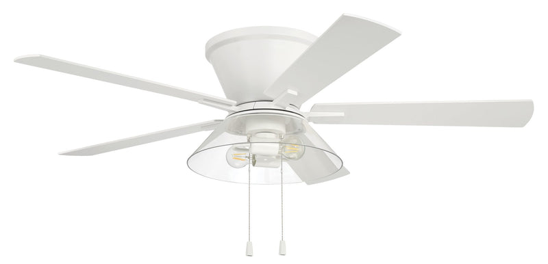 Insight 52" 5-Blade Ceiling Fan Brushed Nickel Finish in White