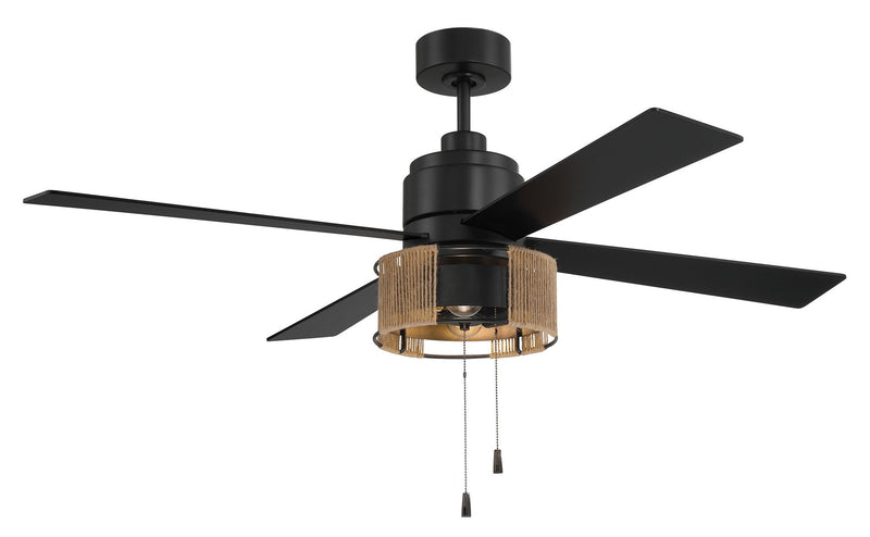 Kensey 52" 4-Blade Ceiling Fan in Flat Black