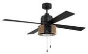 Kensey 52" 4-Blade Ceiling Fan in Flat Black