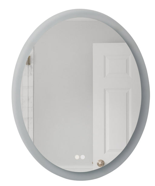 30” x 24” x 1.8” Oval Back Lit LED Mirror in White