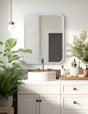24" x 30" Back Lit LED Mirror in White
