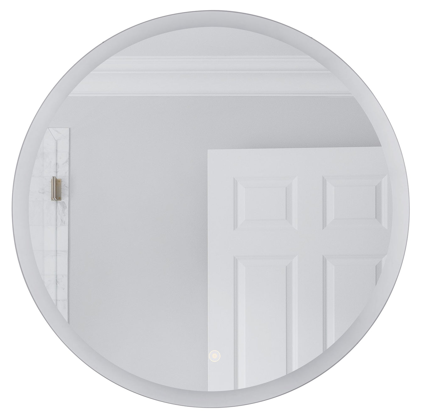 28" Round Back Lit LED Mirror in White