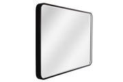 Monica 24"x 36" Framed Rounded Rectangular Edge Lit LED Mirror in Flat Black