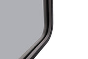 Monica 24"x 36" Framed Rounded Rectangular Edge Lit LED Mirror in Flat Black