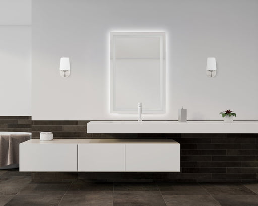 Meredith 24" x 36" Rectangle Front/Back Lit LED Mirror in White