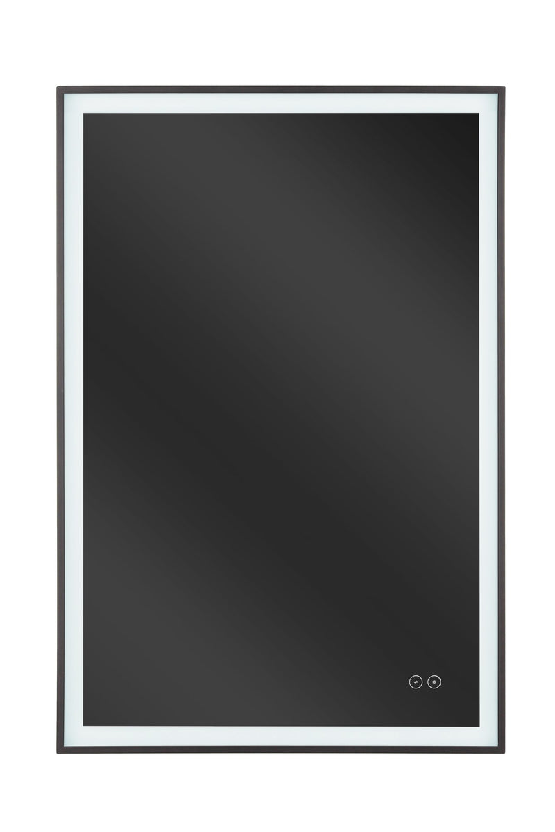 Slim Lite 24" x 36" Rectangle Front/Back Lit LED Mirror in Flat Black