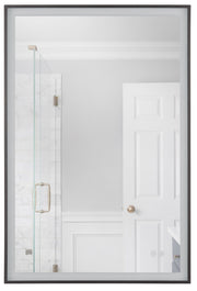 Slim Lite 24" x 36" Rectangle Front/Back Lit LED Mirror in Flat Black