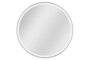 Ross 32" Framed Round Front Lit LED Mirror in Brushed Polished Nickel
