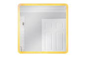 36" x 36" Square Back Lit LED Mirror (Chassis) in White