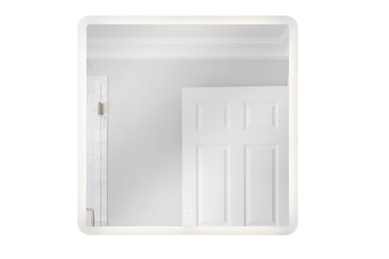 36" x 36" Square Back Lit LED Mirror (Chassis) in White