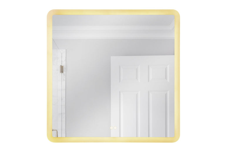 36" x 36" Square Back Lit LED Mirror (Chassis) in White