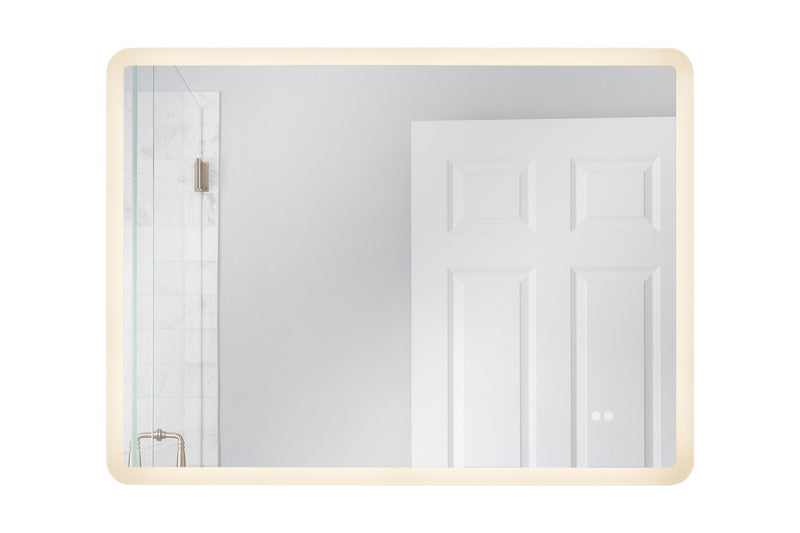 48" x 36" Rectangle Back Lit LED Mirror (Chassis) in White